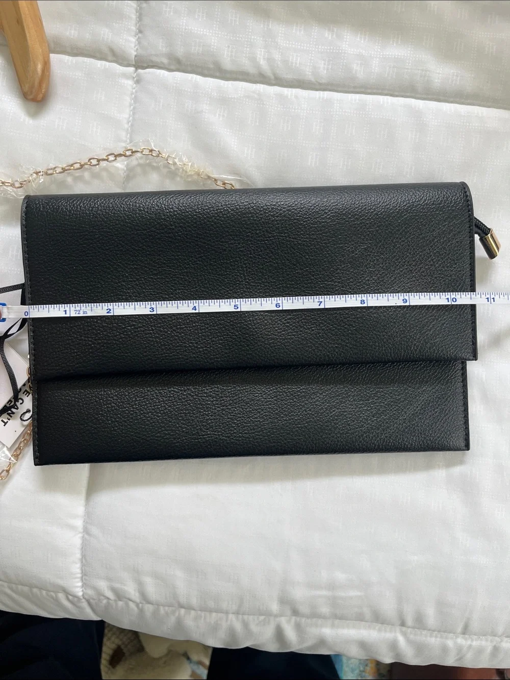 NWT True Decadence Black Chain Strap Crossbody Clutch - Picture 5 of 6